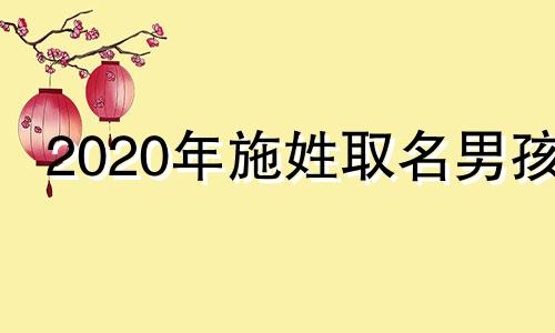 2020年施姓取名男孩 施姓洋气名字牛年男宝宝