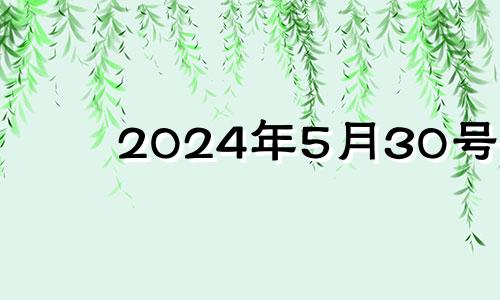 2024年5月30号 2024年五月