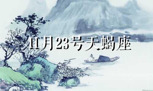 11月23号天蝎座 天蝎座2024年11月11日