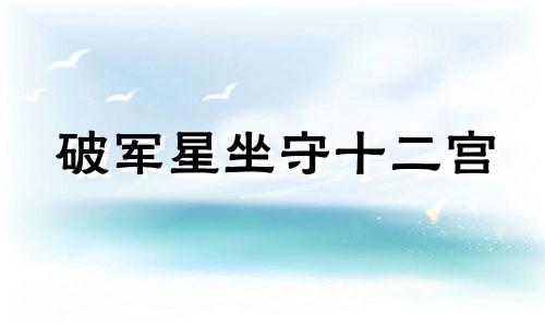 破军星坐守十二宫 破军在十二宫男女命详述