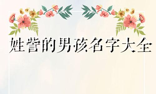 姓訾的男孩名字大全 訾姓的解说