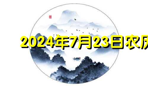 2024年7月23日农历 2024年7月24日是星期几