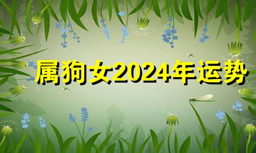 属狗女2024年运势 属狗2024年属狗每月运势和运