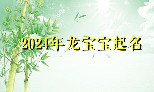 2024年龙宝宝起名 2024年龙年宝宝