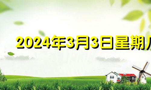 2024年3月3日星期几 2024年3月4日