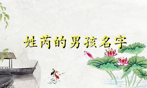 姓芮的男孩名字 芮男宝取名