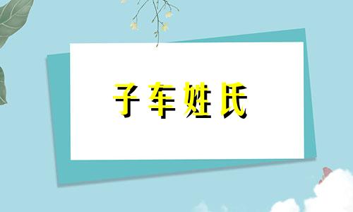 子车姓氏 车姓男孩取什么名字好