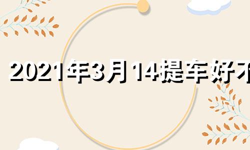 2021年3月14提车好不好 2023年的4月19号