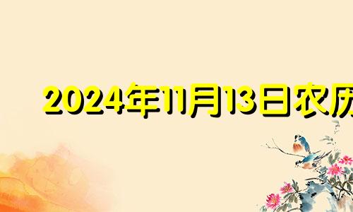 2024年11月13日农历 2024年11月23日星期几