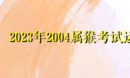 2023年2004属猴考试运 生肖猴2024