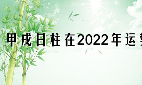 甲戌日柱在2022年运势 甲戌日2021年