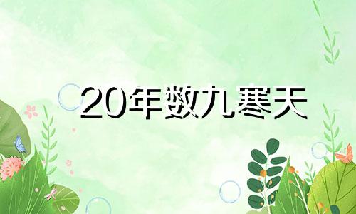 20年数九寒天 2020数九寒天的起止时间