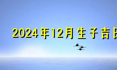 2024年12月生子吉日 2024年12月星历表