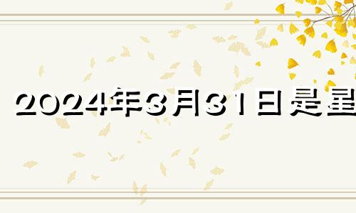 2024年3月31日是星期几 2024年3月有31号吗