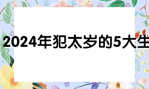 2024年犯太岁的5大生肖 2024年犯太岁的生肖,需要注意什么?