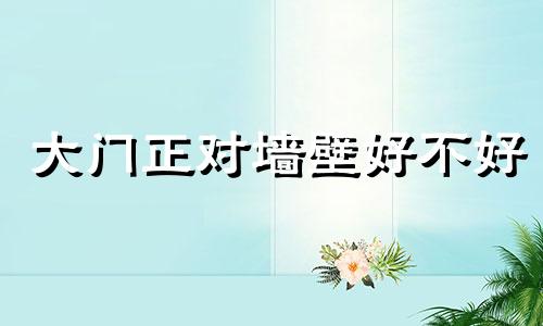 大门正对墙壁好不好 大门正对着的墙叫什么