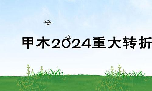 甲木2024重大转折 甲木的贵人是什么