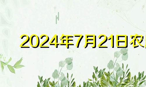 2024年7月21日农历 2024年7月24日是星期几