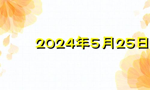 2024年5月25日 2024年五月