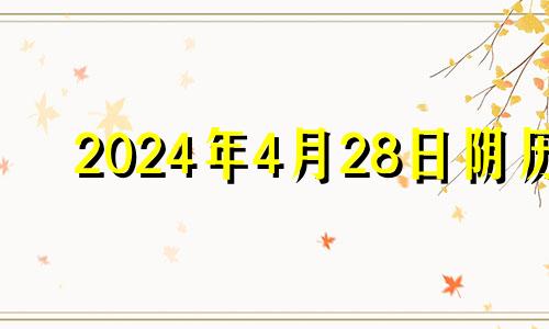 2024年4月28日阴历 2024年4月24号