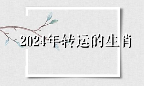 2024年转运的生肖 2024走什么运