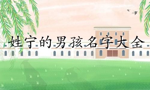 姓宁的男孩名字大全 姓宁男孩名字好听