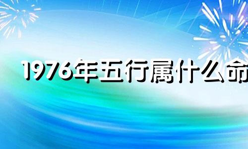 1976年五行属什么命 1976年五行属什么的