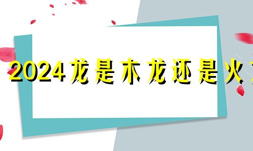 2024龙是木龙还是火龙 2024年宝宝什么命运