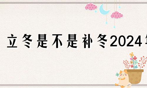 立冬是不是补冬2024年 立冬是补冬吗