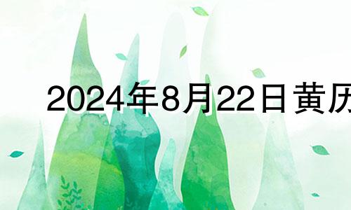 2024年8月22日黄历 2024年8月22日