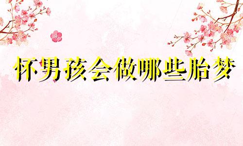 怀男孩会做哪些胎梦 胎梦大全孕妇解梦