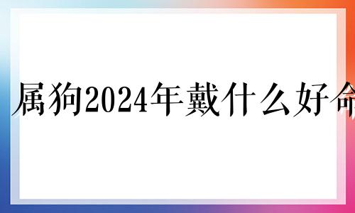 属狗2024年戴什么好命 属狗的21年戴什么