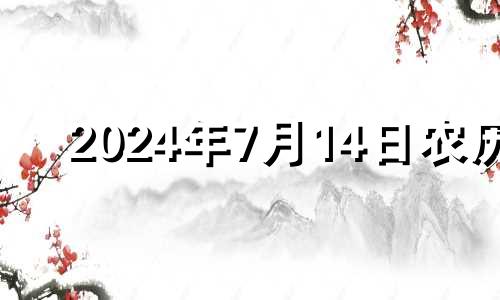 2024年7月14日农历 2024年七月