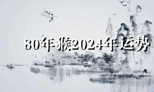 80年猴2024年运势 属猴适合工作