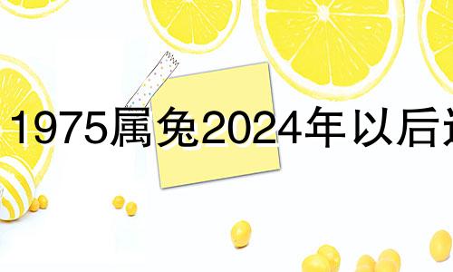 1975属兔2024年以后运气 1975属兔2023年运势及运程每月运程