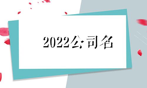 2022公司名 2020年最佳公司名