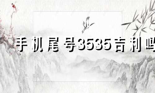 手机尾号3535吉利吗 手机号尾号3535这号怎么样