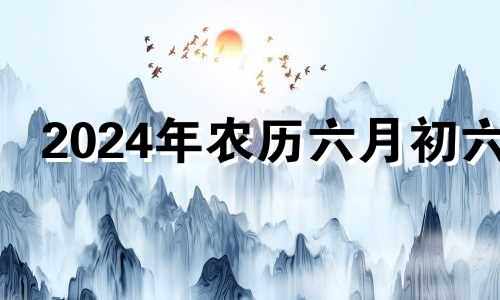 2024年农历六月初六 2024年6月7日农历多少