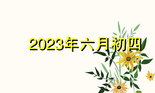 2023年六月初四 2024年六月初六是几号