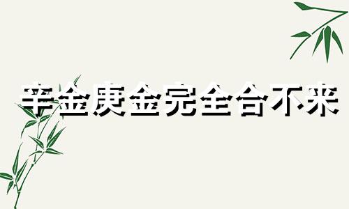 辛金庚金完全合不来 辛金遇甲木怎样