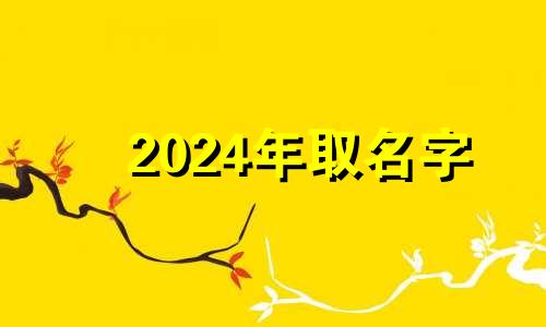 2024年取名字 2024年有什么