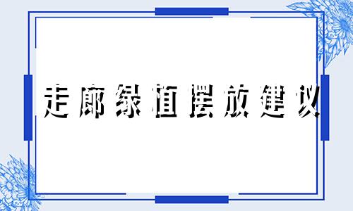 走廊绿植摆放建议 适合走廊摆放的盆栽