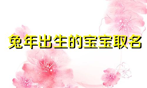 兔年出生的宝宝取名 兔年出生起名大全