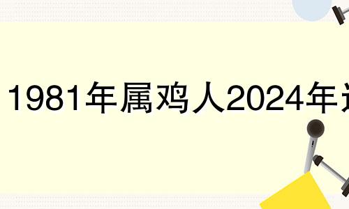 1981年属鸡人2024年运势 81年属鸡人2024年运势及运程