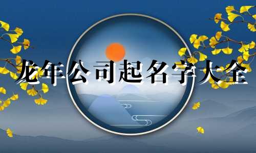 龙年公司起名字大全 带龙的两字公司名字大全