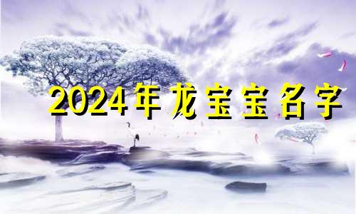 2024年龙宝宝名字 2024年龙女宝宝