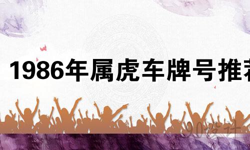 1986年属虎车牌号推荐 1986属虎车牌号吉凶字母