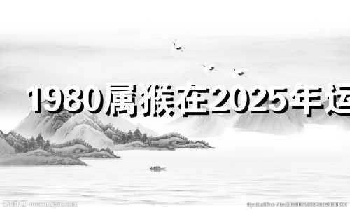 1980属猴在2025年运势 1980年的猴在2025年怎么样