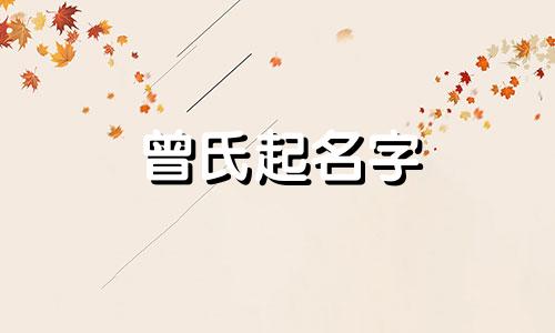 曾氏起名字 曾姓取名大方大气的名字