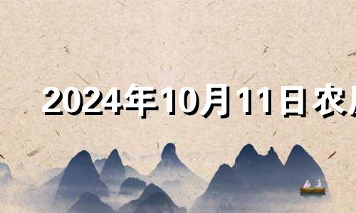 2024年10月11日农历 2024年十月一号